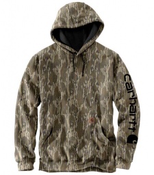 Carhartt Logo Sleeve Midweight Camo Hooded Sweatshirt